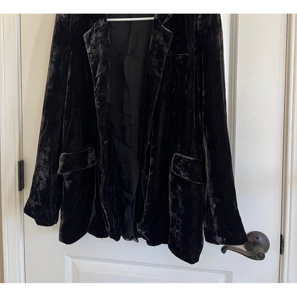 Zara Chocolate Brown Velvet Blazer